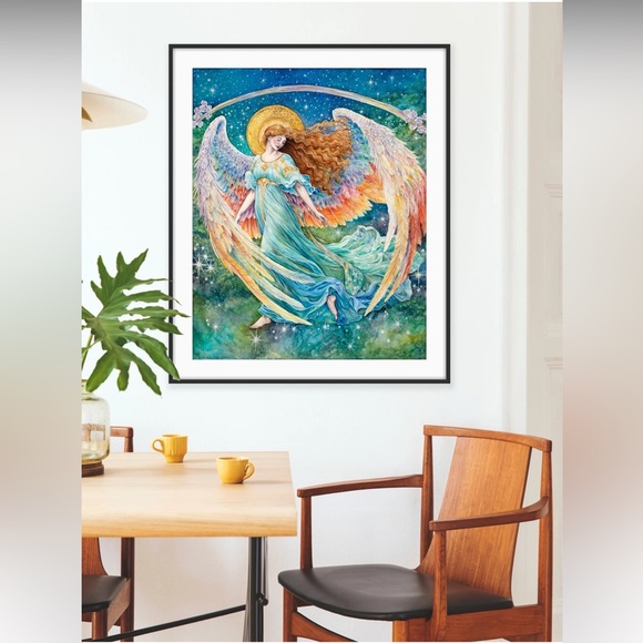 Heavenly Angel - Celestine, Angel of Stillness and Grace Fine Art Print - Picture 3 of 12